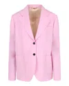 Versace Wool Blended Blazer In Pink