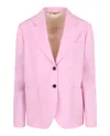 Versace Wool Blended Blazer In Pink
