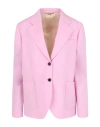 Versace Wool Blended Blazer In Pink