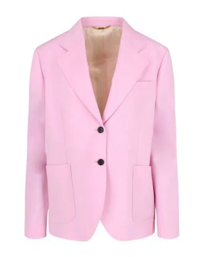 Versace Wool Blended Blazer In Pink