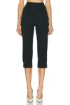 Versace Wool Capri Pant In Black