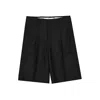 Versace Wool Classic Shorts Men In Black