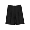 Versace Wool Classic Shorts Men In Black