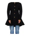 Versace Wool Coat In Black