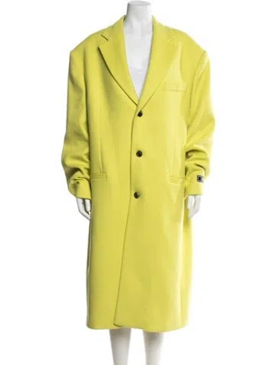 Pre-owned Versace Wool Coat In Green