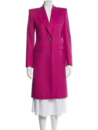 Pre-owned Versace Wool Coat In Pink