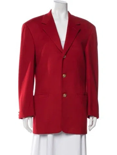 Pre-owned Versace Wool Coat In Red