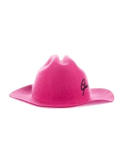 Pre-owned Versace Wool Cowboy Hat In Pink