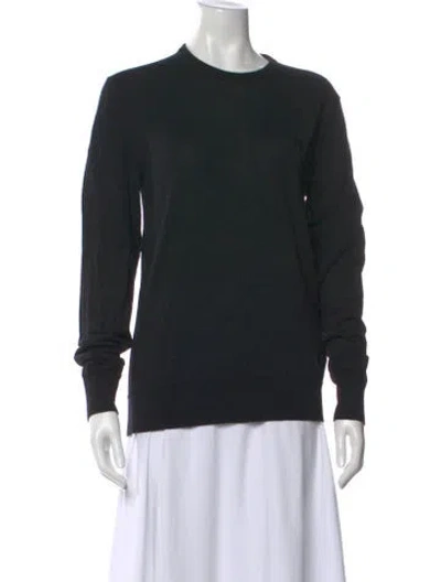 Pre-owned Versace Wool Crew Neck Sweater In Black