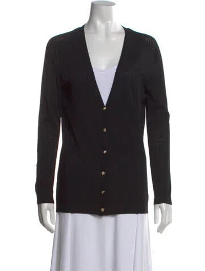 Pre-owned Versace Wool Crew Neck Sweater In Black
