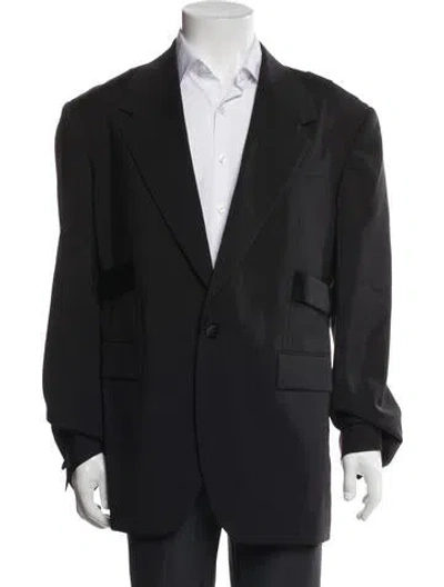 Pre-owned Versace Wool Cutout Accent Blazer W/ Tags In Black