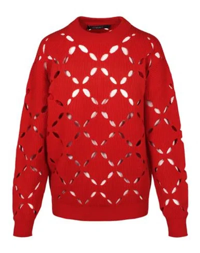 Versace Wool Cutout Sweater Woman Sweater Red Size 6 Wool