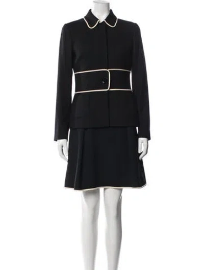 Pre-owned Versace Wool Dress Set In Black