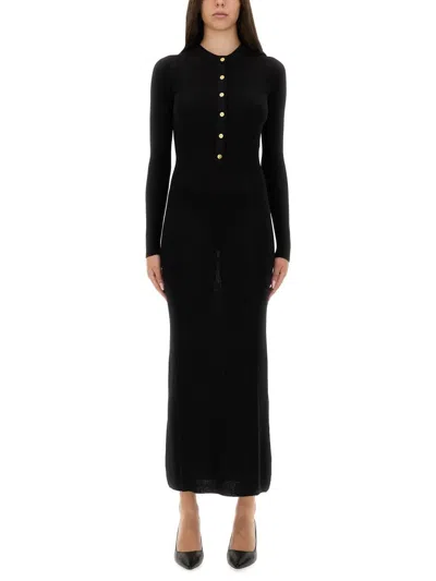 VERSACE VERSACE WOOL DRESS WITH BUTTONS