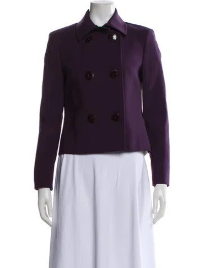 Pre-owned Versace Wool Evening Jacket W/ Tags In Purple