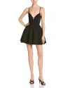Versace Wool Flared Mini Skirt In Black