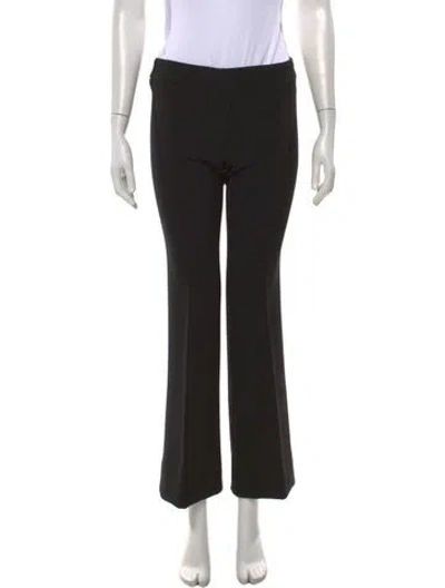 Pre-owned Versace Wool Flared Pants In Black