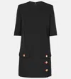 Versace Wool Gabardine Minidress In Schwarz
