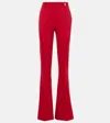Versace Dv Grain-de-poudre Trousers In Red