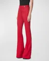 Versace Dv Grain-de-poudre Trousers In Lipstick Red