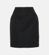 Versace Embellished Wool Miniskirt In Black