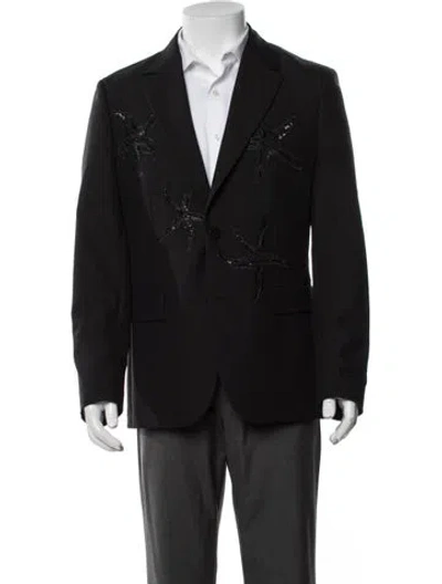 Pre-owned Versace Wool Graphic Print Blazer In Brown