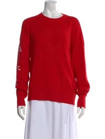 Pre-owned Versace Wool Graphic Print Sweater In Red