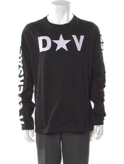 Pre-owned Versace Wool Graphic Print T-shirt In Black