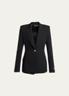 Versace Single-breasted Wool Blazer In Black