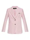 Versace Wool Jacket In Pink