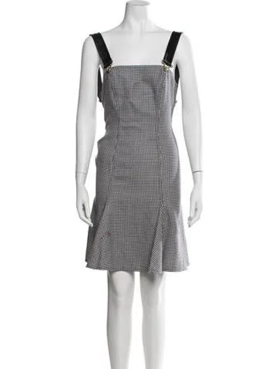 Pre-owned Versace Wool Knee-length Dress In Blue