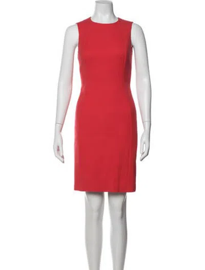 Pre-owned Versace Wool Knee-length Dress In Red