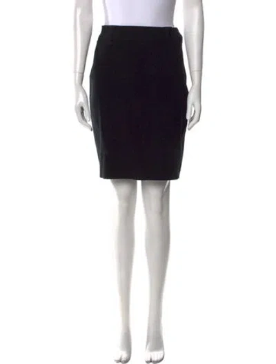Pre-owned Versace Wool Knee-length Skirt In Black