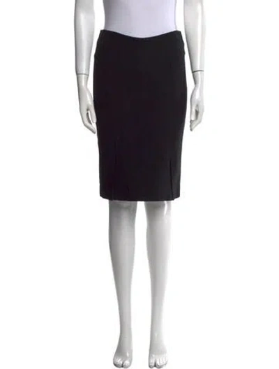 Pre-owned Versace Wool Knee-length Skirt In Black