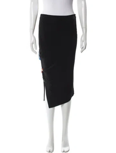 Pre-owned Versace Wool Knee-length Skirt In Blue