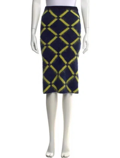 Pre-owned Versace Wool Knee-length Skirt In Blue