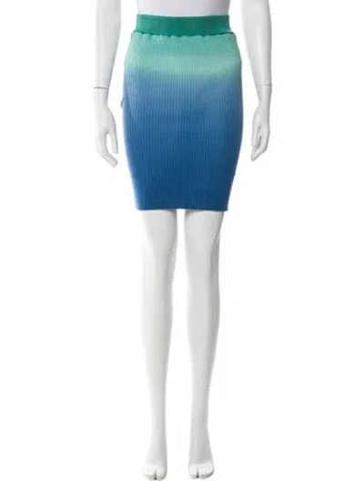 Pre-owned Versace Wool Knee-length Skirt In Blue