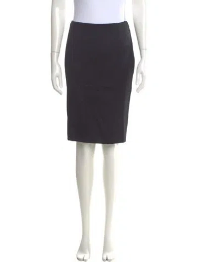 Pre-owned Versace Wool Knee-length Skirt In Gray