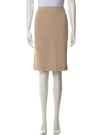 Pre-owned Versace Wool Knee-length Skirt In Neutral