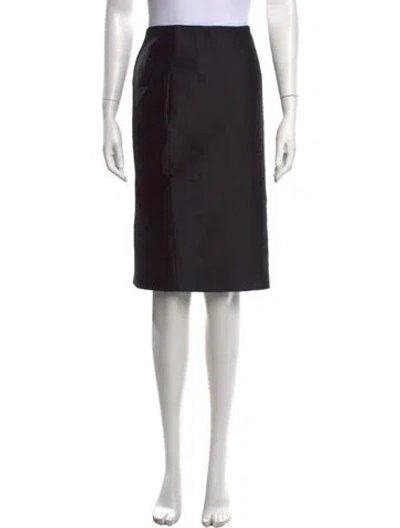 Pre-owned Versace Wool Knee-length Skirt W/ Tags In Black