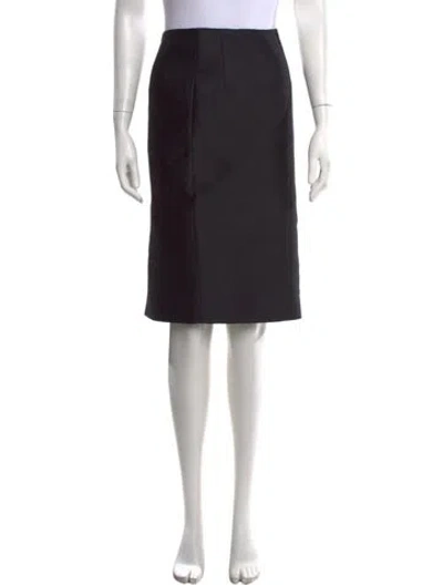 Pre-owned Versace Wool Knee-length Skirt W/ Tags In Black