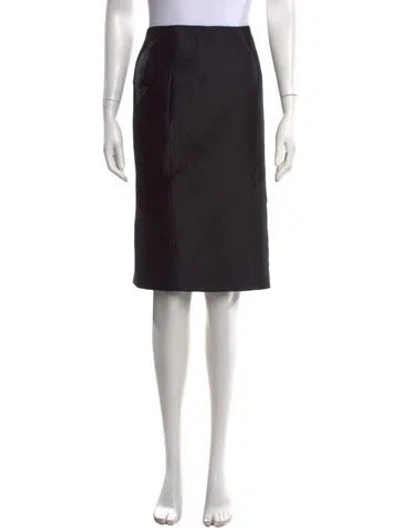 Pre-owned Versace Wool Knee-length Skirt W/ Tags In Black
