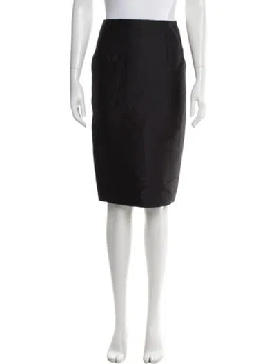 Pre-owned Versace Wool Knee-length Skirt W/ Tags In Black