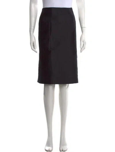 Pre-owned Versace Wool Knee-length Skirt W/ Tags In Black