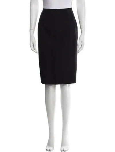 Pre-owned Versace Wool Knee-length Skirt W/ Tags In Blue
