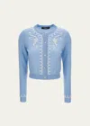VERSACE WOOL KNIT EMBROIDERED SWEATER