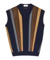 Versace Gender Inclusive Mixed Media Patchwork Sweater Vest In Multi