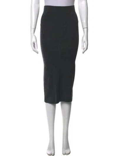 Pre-owned Versace Wool Midi Length Skirt In Grey