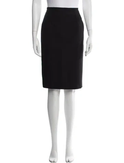 Pre-owned Versace Wool Midi Length Skirt W/ Tags In Blue