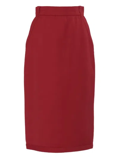 Pre-owned Versace Wool Midi Skirt